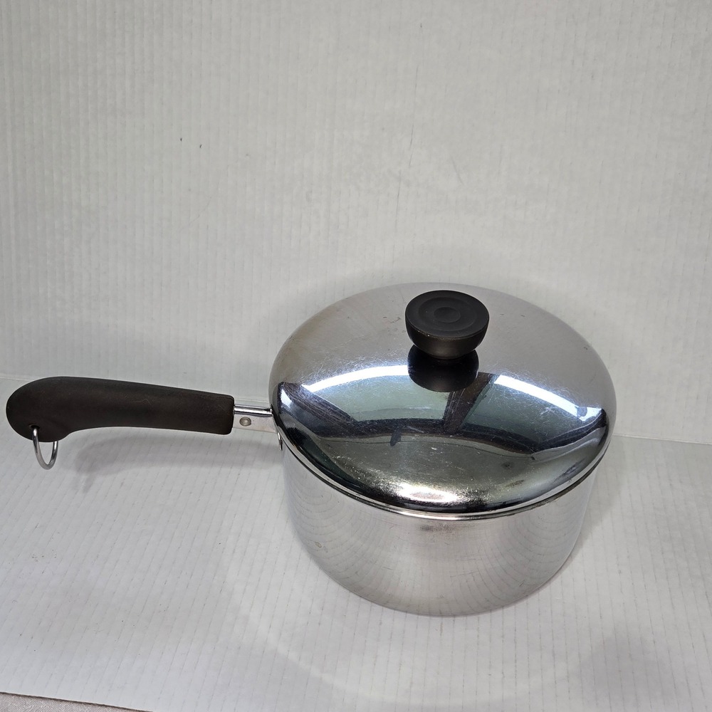 Revere Ware 2 Qt 18/10 Stainless Steel Saucepan with Lid 01A Indonesia Silver